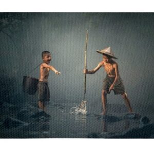 NIños pescando